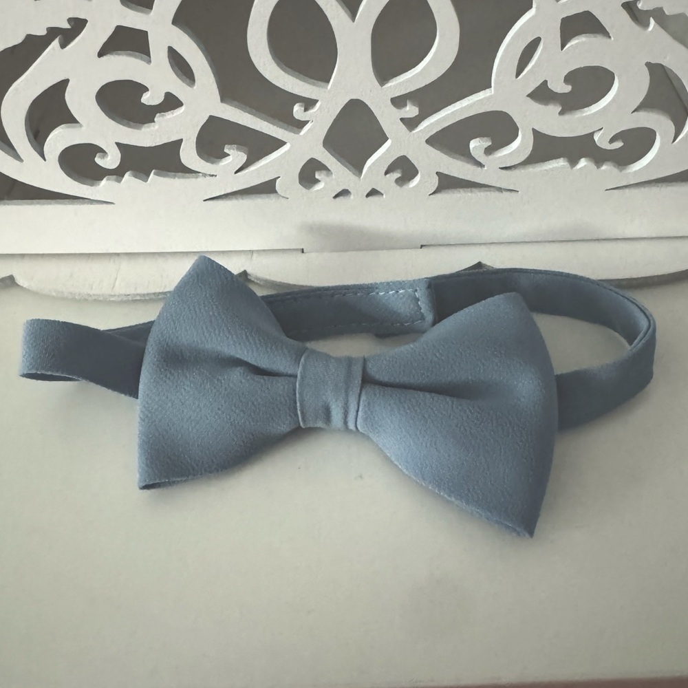 Revelry Kids Chiffon Bow tie in French Blue